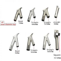 1PC 용접 노즐 속도 용접 팁 PVC 플라스틱 용접기에 대 한 평면 및 라운드 삼각형 노즐 뜨거운 공기 용접 납땜 용품, Triangular 3x3x5