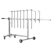 범퍼 거치대 본네트 복원 카센터 이동식 차량 수리, C형 바퀴 2개 + 후크 5개