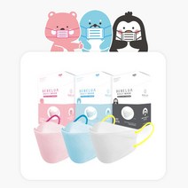 베베루아 유아마스크 어린이 키즈 아동 컬러 3D 마스크 30매, 키즈 스카이블루 30매