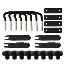 여행 캠핑 차박 4pcs 스테인레스 스틸 범용 루프 박스 자동차 밴 장착 피팅 키트