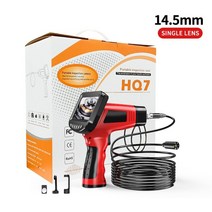 스마트폰내시경 카메라 산업용 배관 하수구 휴대용 내시경 1080p 3.9mm 4.3 인치 검사 6 led ip67 방수 내시경 32gb tf 카드 포함, 25m, 14.5mm 단렌즈