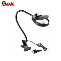 원시 책 돋보기 렌즈 부모님 복지센터 유연한 3x10x 5x 8x15x 조명 led, 검은색