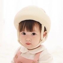 베이비팜 아기 머리 쿵 보호대 헬멧 화이트 블루 베이지 핑크, 1개