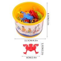 아기바운서 12 pcs 점프 개구리 바운스 fidget 장난감 양동이 재미 있은 참신, 12개