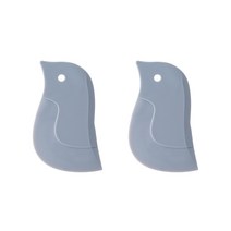 유어리프 주방 실리콘 펭귄 다용도 스크래퍼, 그레이2개입