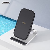Remax-무선 충전기 10W 최대 수직 데스크탑 스탠드 아이폰 8 X/XS 11 삼성 S7/S8/S9/S10 용, 01 Black