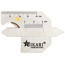 히카리 용접각장게이지 WG-1 용접게이지 각장 게이지 용접필수품 보관집 포함 눈금 40mm
