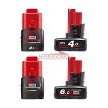 밀워키 M12 리튬이온 배터리 모음 밧데리 12V B2 B3 B4 B6 2-6Ah