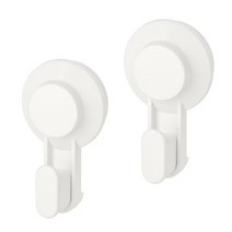 이케아 티스켄 흡착식 후크 화이트 2개 욕실악세사리 흡착수건걸이