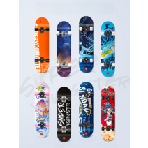 초보자 어린이 주니어 성인 더블 워프 프로 짧은 4륜 스케이트보드, K 초보브러시스트리트모델서핑코끼리