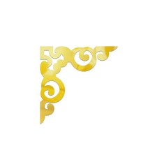 모서리수납장 코너선반 3D 아크릴 거울 스티커 셀프 접착 캐비닛 코너 장식 데칼 거실 배경 벽 홈 인테리, 01 Gold-4pcs_01 10x10cm