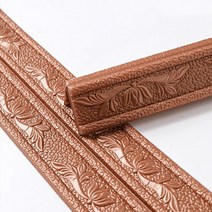 3D 거품 벽 가장자리 스트립 스티커 230/115/77CM 자기 접착 방수베이스 보드 코너 허리 라인 홈 인테리어, 빨간색, 230x8x0.5cm