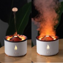 제트엠 초음파 화산 폭발 가습기 무드등, 화이트