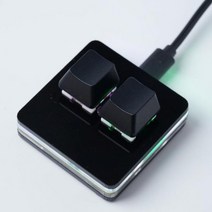 미니 블랙 24 키 기계식 키보드 9 16 Sayo 장치 바로 가기 프로그래밍 가능한 키패드 정의 매크로, 2 KEYS Black