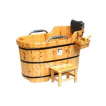 편백찜질방 가정용 사우나 원적외선 이동식 홈스파, 노송나무 욕조 팔걸이 패키지 1개 1.3미터