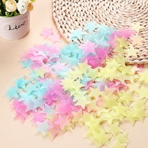 아이방꾸미기 데코 장식 인테리어 야광별 스티커 100P, 상품선택, 블루