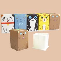 73 빵빵야 / 고양이 아로마 종이 차량용 향제 5종/실내용방향제 파란색_아쿠아