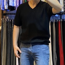 어썸블랑 테일러 골지 브이넥 니트 반팔 6color