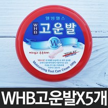 풋크림 고보습 약국용 부모님 각질제거 발관리 굳은발 촉촉한 크림 에뮤오일 웰빙헬스 WHB 고운발 100g / 5개