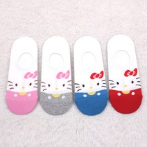 헬로우키티덧신 5개세트 페이크삭스 캐릭터 덧신 여성