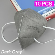 FFP2 kn95 fpp2 승인 CE 호흡기 페이스 ffp3 덴탈마스크, 기본, T09-10PCS Gray