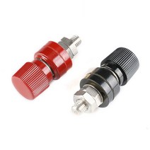 DIY 비노출 캡타입 원형 접지단자 6mm 8mm 접지터미널 어스단자 바나나잭, 2-레드단자6mm
