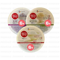 작은햇반모음(햇반6p+흑미밥6p+발아현미밥6p)130g, 130g, 6개