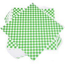 식용구리스 커피머신구리스 커피머신윤활제 DYaprigo 200 Sheets Black and White Checkered Dry Waxed Del, 03 Green