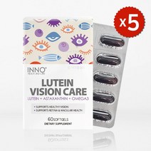 이노헬스 비전케어 60캡 루테인 아스잔탄틴 빌베리 x5, 60정, 5개, 60정
