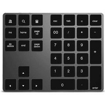 키보드 숫자 키패드 충전식 매크로패드 보조 패드, 플라스틱 프레임 Bluetooth 모델 실버