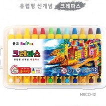 아주문구 신제품레일크레파스 크레파스, 12색