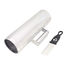 전자드럼 연습용 가정용 스크레이퍼가 있는 스테인레스 스틸 Guiro 타악기 훈련 도구, Silvery