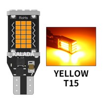 자동차 LED 라이트 1/2X T15 W16W 921 테일 전구 Canbus 에러 없음 리버스 램프 백업 화이트 옐로우, 02 2pcs, 02 Yellow