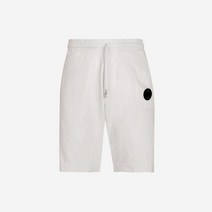 [정품] C.P. 컴퍼니 라이트 플리스 레귤러 쇼츠 거즈 화이트 - 23SS Company Light Fleece Regular Shorts Gauze 1065478
