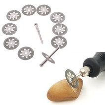 타일 대리석 금속 절단 다이아몬드 원형 컷팅날 10개+아답터 2개