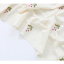 면20수 광목 자수원단)화이트플라워 F8