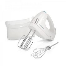 해밀턴 비치 6단 전기 핸드 믹서 거품기 포함 전통 스냅온 보관 케이스 화이트, White
