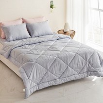 [천삼백케이] [클푸] 알러지케어 심플 그레이 차렵이불 S