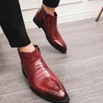 가바바 남성 겨울 숏부츠 고급스럽고 세련스러운 스타일 옆 지퍼 인조가죽 데일리 첼시부츠 G41141