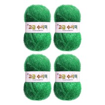 울클럽 별꽃수세미 DIY 고급수세미실 80g 4볼세트 + 동영상제공 (총 320g), 190브라이트그린