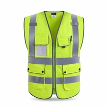 야광 반사 포켓 안전조끼 그린 XL 형광조끼 작업복조끼