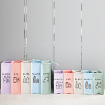 재활용 쓰레기 분리수거함 비닐수거 탈부착 가능 접이식 보관 방수 소재 물세척 가정 사무실 원룸 캠핑 소형 대형 5P, 재활용 배접봉투 대형100매(60*90)