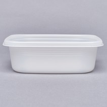 사각 밀폐 죽용기 일회용 플라스틱 용기, 죽용기(중) 750ML(50개)