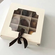 초콜릿 머핀상자 100개묶음 업소용 쿠키박스, 상세 페이지 참고, 9각형격자상자100개8x8x5.5CM