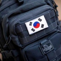 태극기 패치 맥포스 511 호환용 밀리터리 벨크로 자수 군인 한국 대한민국 태극기 와펜, 화이트