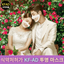 식약처인증 강의용투명마스크 입 모양 투명 보이는 결혼식 방수 립뷰 연예인투명마스크, 중형 5매입