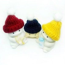 방울털모자 파츠 털실 니트 석고방향제 만들기 DIY 데코 재료, 빨강