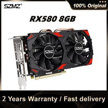 szmz 그래픽 카드 rx 580 8gb gddr5 256bit 비디오 카드 마이닝 리퍼브 그래픽 카드 rx580 8gb 256bit 데스크탑 컴퓨터 게임, 없음