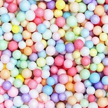 스티로폼 볼 폼볼 (2-4mm 22g) / 폼폼이 털실방울 (1.5cm 41g 140개), 핑크