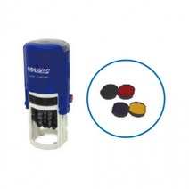 콜스탬프 원형일부인 리필패드 R-0524D, 청색